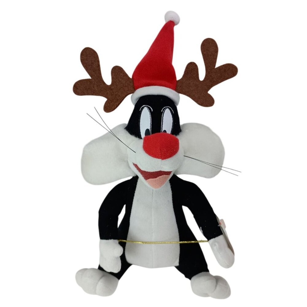 Looney Tunes Sylvester The Cat Reindeer Christmas Plush 10" ACE Russell Stover